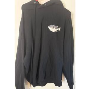 Punyus Fugu Blowfish Japanese Plus Size Women's Hoodie Black XXL 3